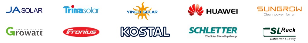 Solar und Photovoltaik Marken mit denen wir arbeiten